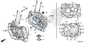 TRX420FA1G TRX420 Europe Direct - (ED) drawing CRANKCASE (TRX420FA1/FA2)