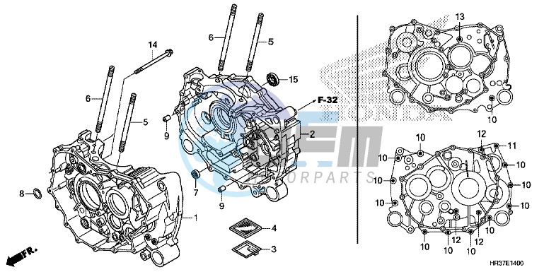 CRANKCASE (TRX420FA1/FA2)