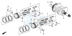 FJS600D 400 SILVER WING drawing CRANKSHAFT/PISTON