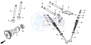 TRX250TM FOURTRAX RECON drawing CAMSHAFT/VALVE