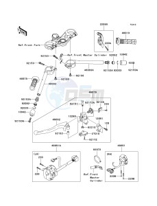 ZX 600 P [NINJA ZX-6R] (7F-8FA) P7F drawing HANDLEBAR