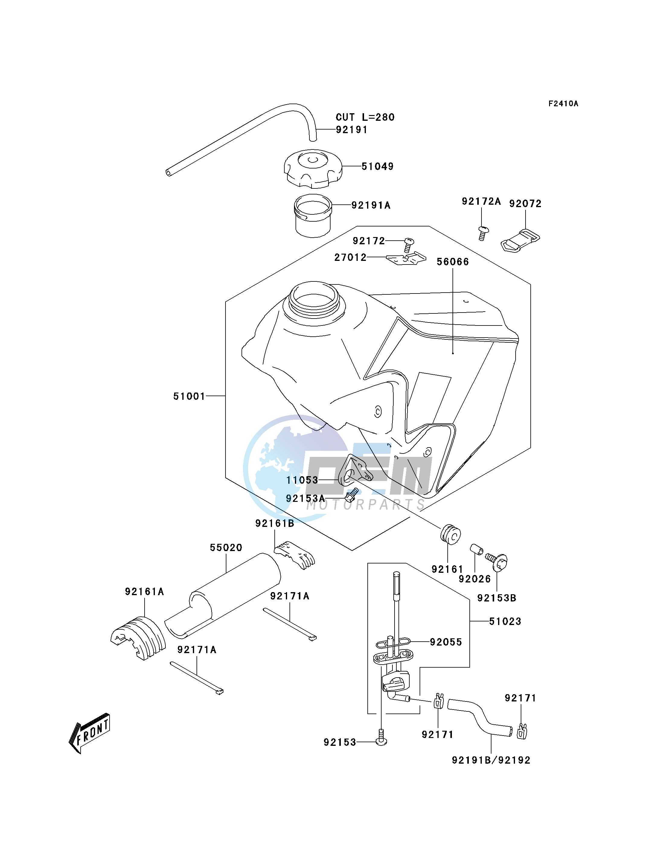 FUEL TANK-- KLX400-B2- -