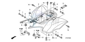 TRX450ER9 Australia - (U / SEL) drawing REAR FENDER