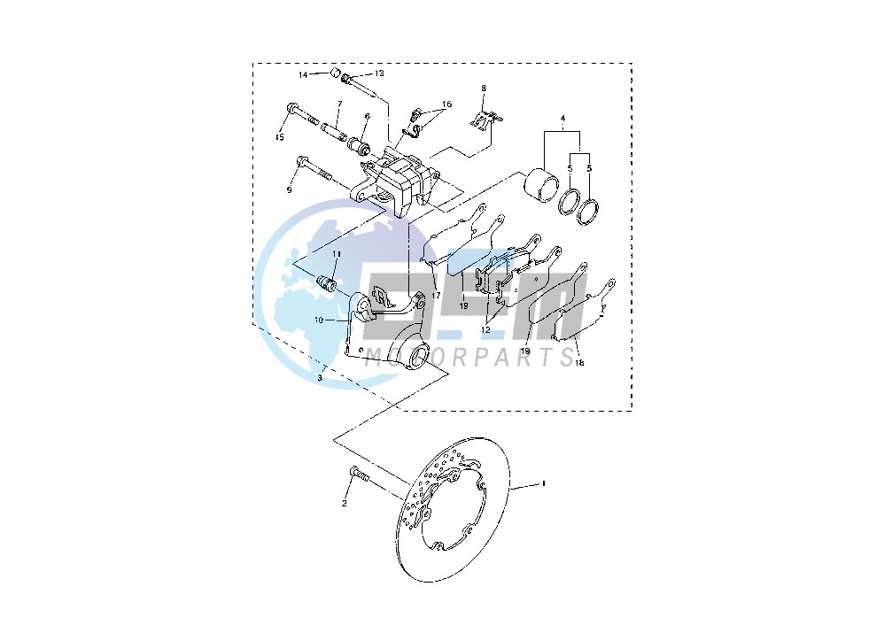 REAR BRAKE CALIPER