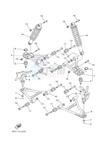 YFM350A YFM35GTXG GRIZZLY 350 2WD (B147) drawing FRONT SUSPENSION & WHEEL