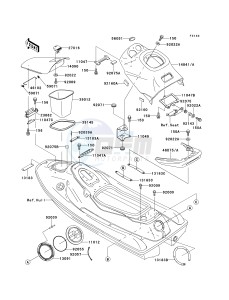 JH 750 F [SUPER SPORT XI] (F1-F2) [SUPER SPORT XI] drawing HULL FITTINGS