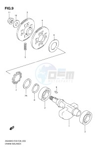 AN400 (E3-E28) Burgman drawing CRANK BALANCER