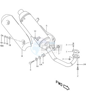 AY50 (V-W-X-Y) katana drawing MUFFLER (model  K1 P26)