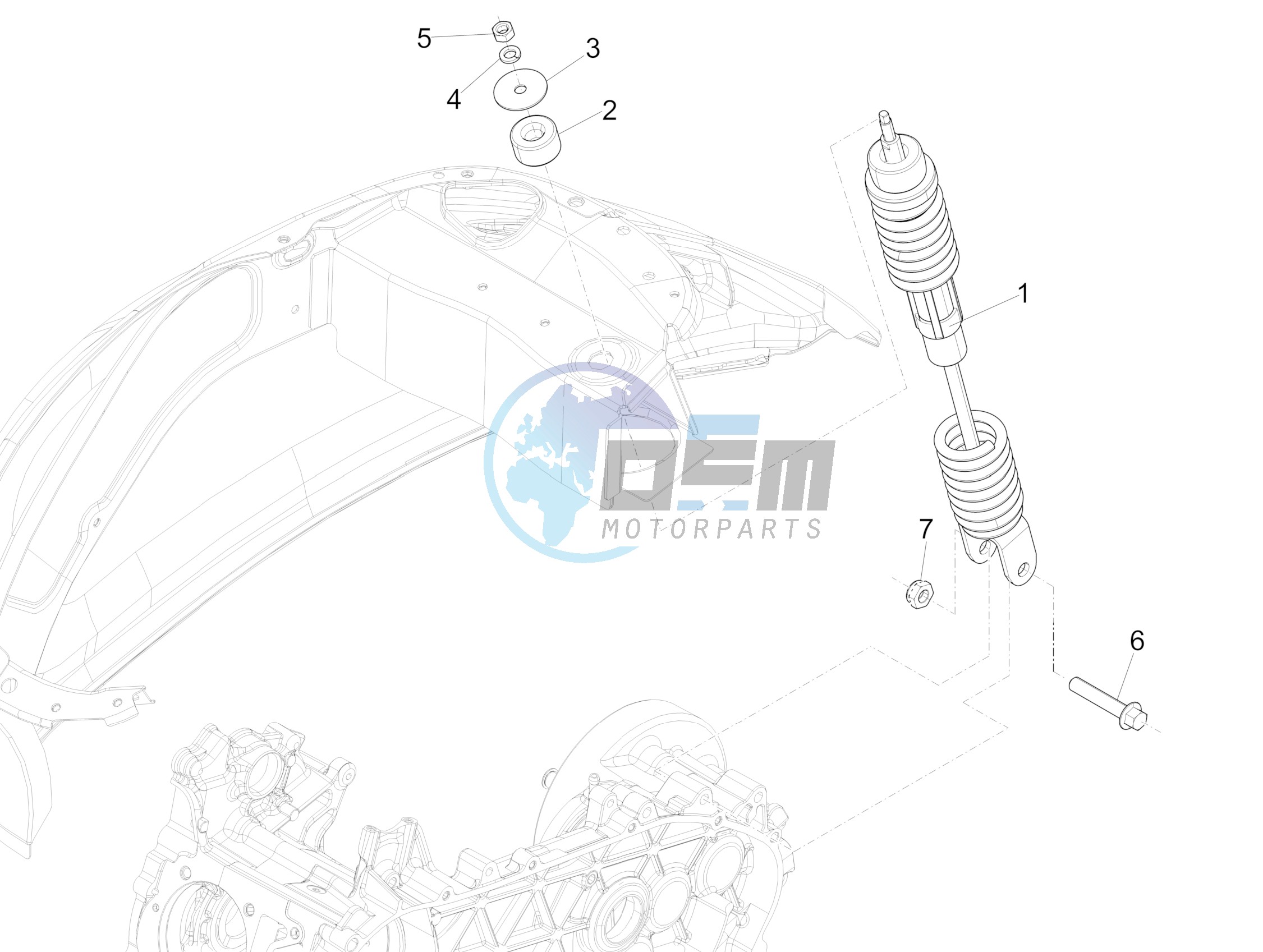 Rear suspension - Shock absorber/s