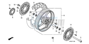 CB600FAA Europe Direct - (ED / ABS 25K) drawing FRONT WHEEL