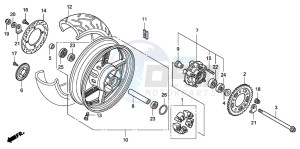 CBF1000 drawing REAR WHEEL