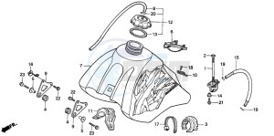 XR250R drawing FUEL TANK