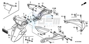 CBR600RR9 Korea - (KO) drawing REAR FENDER