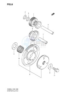 AN650Z ABS BURGMAN EXECUTIVE EU drawing STARTER CLUTCH