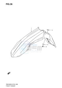 RMX450 drawing FRONT FENDER