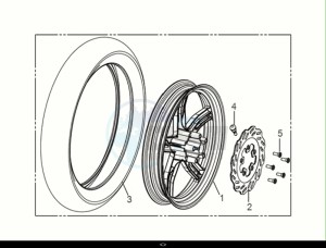 SYMPHONY 50 (XF05W1-EU) (E5) (M1) drawing REAR WHEEL