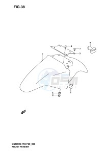 GS500 (P3) drawing FRONT FENDER (MODEL K3)