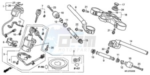 CBR1000RRA Europe Direct - (ED / HRC) drawing HANDLE PIPE/TOP BRIDGE