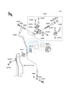 KX450F KX450D8F EU drawing Front Master Cylinder