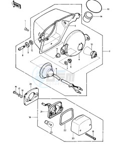 KLT 200 A [KLT200] (A1-A3) [KLT200] drawing HEADLIGHT_TAILLIGHT -- 81-82 KLT200-A1_A2_A3- -