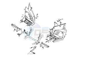 DXR QUAD - 200 cc drawing STAND, FOOTREST