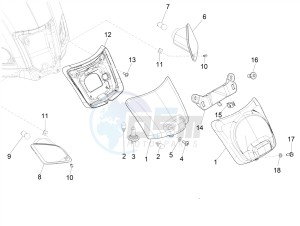 GTS SUPER- SUPER SPORT 150 4T 3V IE ABS E3-E4 (APAC) drawing Rear headlamps - Turn signal lamps