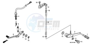 CBR600RR9 BR / MME SPC - (BR / MME SPC) drawing BRAKE PEDAL/CHANGE PEDAL