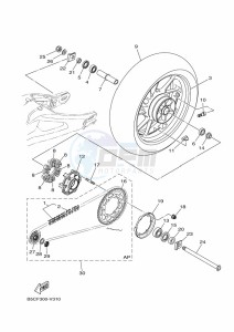 TRACER 900 MTT850 (B5CM) drawing REAR WHEEL