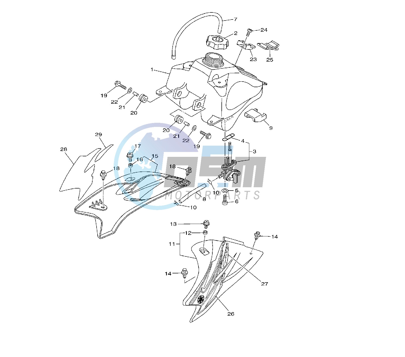 FUEL TANK 1P64-65-66