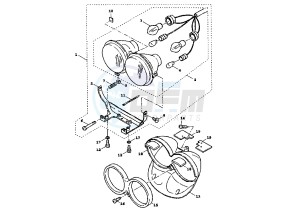 BW'S 100 drawing HEADLIGHT