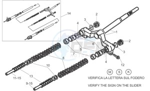 SR 50 H2O Di-Tech e2 drawing Front fork I