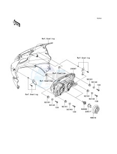 EX250 J [NINJA 250R] (J8F-J9FA) J9FA drawing HEADLIGHT-- S- -