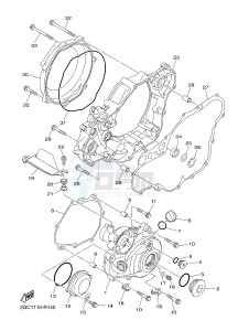 WR450F (2GC7 2GC8 2GC9 2GC9) drawing CRANKCASE COVER 1