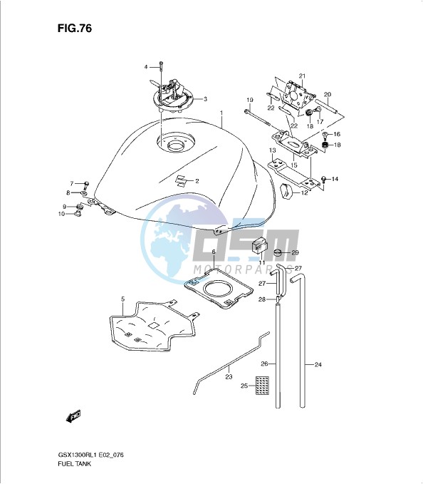 FUEL TANK (GSX1300RL1 E2)