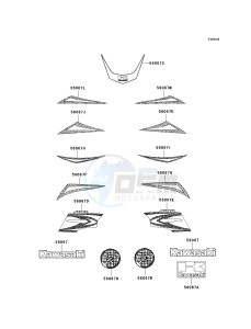 KSF 50 B [KFX50] (B7F-B9S) B8F drawing DECALS-- GREEN- --- B8F- -