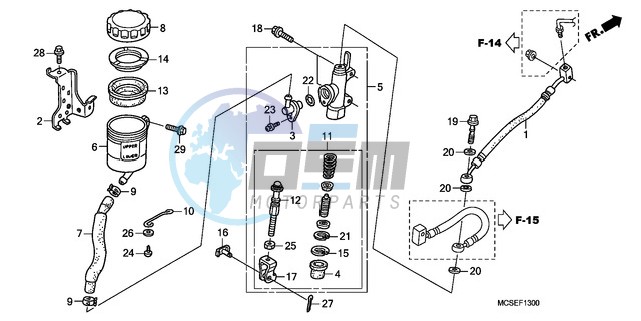 RR. BRAKE MASTER CYLINDER (ST1300)