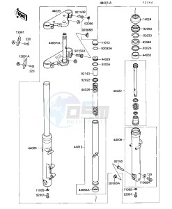 VN 1500 A [VULCAN 88] (A1-A5) [VULCAN 88] drawing FRONT FORK