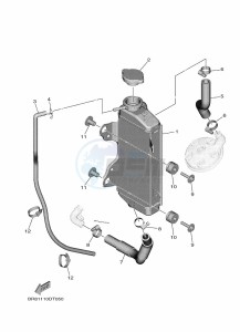 YZ65 (BR8A) drawing RADIATOR & HOSE