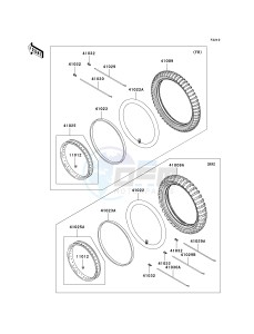 KL 250 G [SUPER SHERPA] (G9F) G9F drawing WHEELS_TIRES