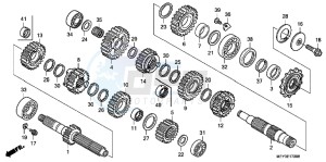 CRF450XD CRF450X Europe Direct - (ED) drawing TRANSMISSION