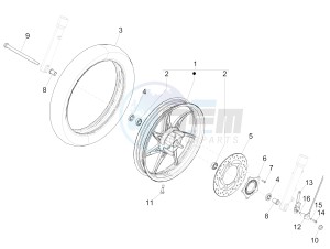 Liberty 150 iGET 4T 3V ie ABS (NAFTA) drawing Front wheel