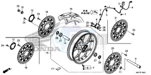 CBR1000S2H 2ED - (2ED) drawing FRONT WHEEL