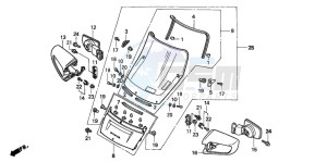 ST1100 drawing WIND SCREEN