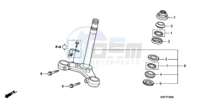 CBF125MA UK - (E) drawing STEERING STEM