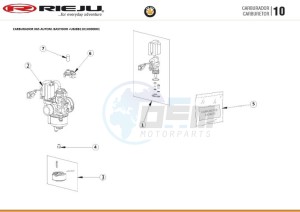 BYE-BIKE-BLACK 50 drawing CARBURETTOR UBJBB1101H000001 ---