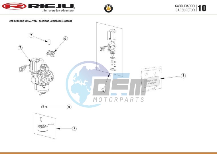 CARBURETTOR UBJBB1101H000001 ---