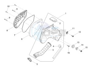 SX 50 LOW SEAT E4 (EMEA) drawing Air box