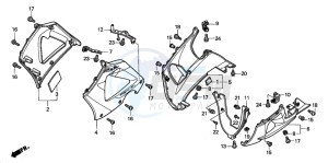 CBR900RR drawing LOWER COWL (1)