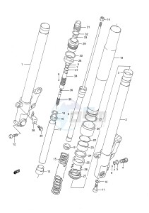 GSX-R750 (E28) drawing FRONT DAMPER