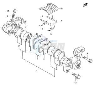 GSX600F (E2) Katana drawing REAR CALIPER